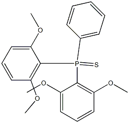 Bis(2,6-dimethoxyphenyl)phenylphosphine sulfide 结构式