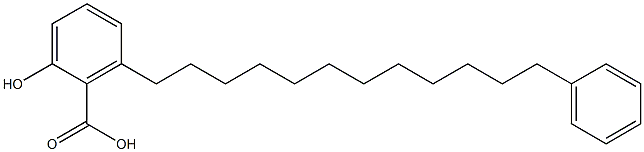 6-(12-Phenyldodecyl)-2-hydroxybenzoic acid 结构式