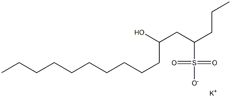 6-Hydroxyhexadecane-4-sulfonic acid potassium salt 结构式