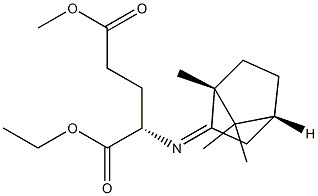 (2S)-2-[[(1R,4R)-Bornan-2-ylidene]amino]glutaric acid 1-ethyl 5-methyl ester 结构式