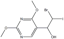 2,4-Dimethoxy-5-(1-hydroxy-2-bromo-2-iodoethyl)pyrimidine 结构式