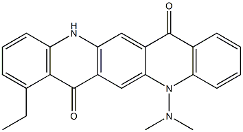 5-(Dimethylamino)-8-ethyl-5,12-dihydroquino[2,3-b]acridine-7,14-dione 结构式