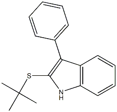 3-Phenyl-2-(tert-butylthio)-1H-indole 结构式