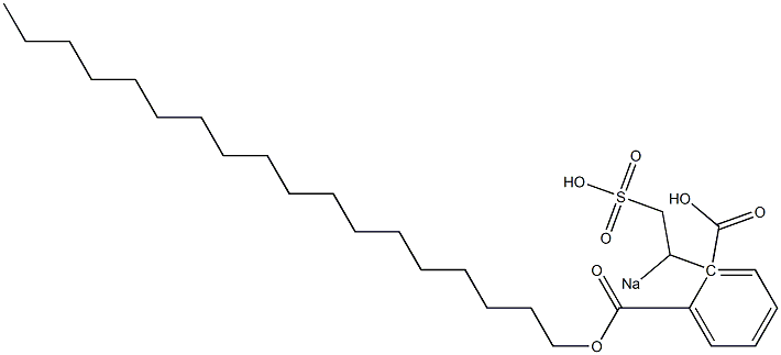 Phthalic acid 1-octadecyl 2-(1-sodiosulfoethyl) ester 结构式