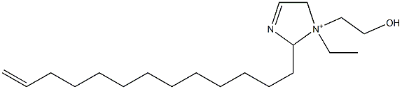 1-Ethyl-1-(2-hydroxyethyl)-2-(12-tridecenyl)-3-imidazoline-1-ium 结构式