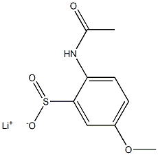 2-(Acetylamino)-5-methoxybenzenesulfinic acid lithium salt 结构式