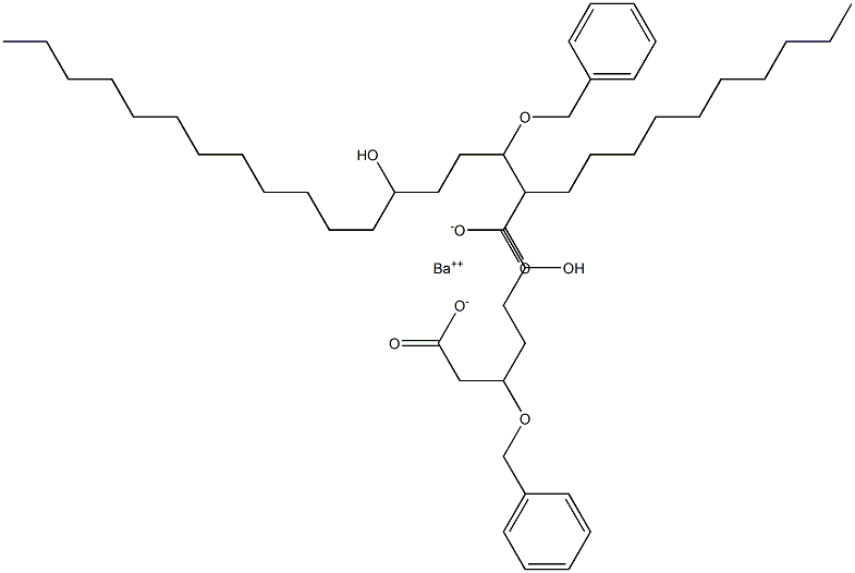 Bis(3-benzyloxy-6-hydroxystearic acid)barium salt 结构式