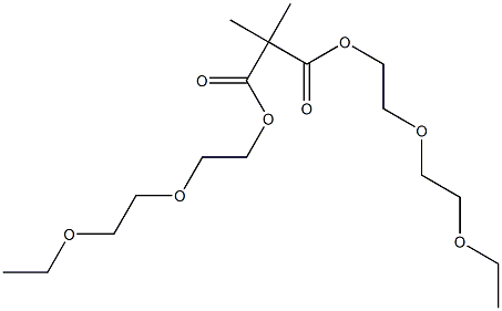 Dimethylmalonic acid bis[2-(2-ethoxyethoxy)ethyl] ester 结构式