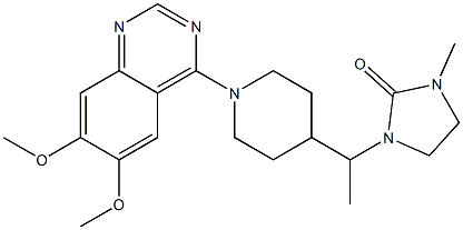 1-[1-[1-(6,7-Dimethoxyquinazolin-4-yl)piperidin-4-yl]ethyl]-3-methylimidazolidin-2-one 结构式