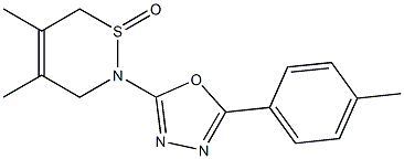 2-(2-(4-Methylphenyl)-1,3,4-oxadiazol-5-yl)-4,5-dimethyl-3,6-dihydro-2H-1,2-thiazine 1-oxide 结构式