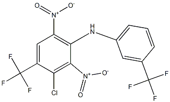 3-Chloro-4-trifluoromethyl-2,6-dinitro-N-[3-trifluoromethylphenyl]benzenamine 结构式