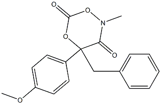 4-Benzyl-2-methyl-4-(4-methoxyphenyl)-2H-1,5,2-dioxazine-3,6(4H)-dione 结构式