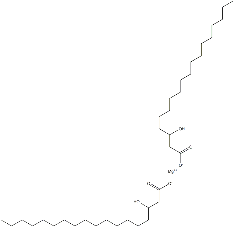 Bis(3-hydroxyoctadecanoic acid)magnesium salt 结构式