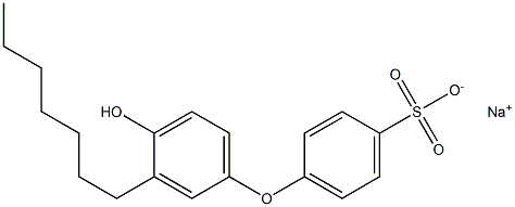 4'-Hydroxy-3'-heptyl[oxybisbenzene]-4-sulfonic acid sodium salt 结构式