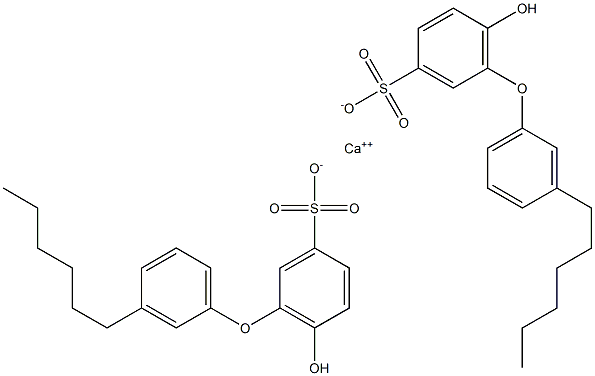 Bis(6-hydroxy-3'-hexyl[oxybisbenzene]-3-sulfonic acid)calcium salt 结构式