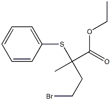 4-Bromo-2-methyl-2-(phenylthio)butyric acid ethyl ester 结构式