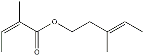 2-Methylisocrotonic acid 3-methyl-3-pentenyl ester 结构式