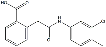 2-[2-[3-Chloro-4-methylanilino]-2-oxoethyl]benzoic acid 结构式