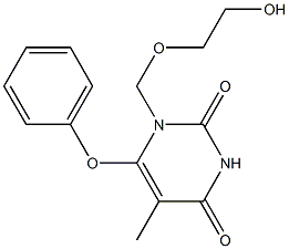 1-[(2-Hydroxyethoxy)methyl]-5-methyl-6-phenoxypyrimidine-2,4(1H,3H)-dione 结构式