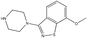 7-Methoxy-3-(1-piperazinyl)-1,2-benzisothiazole 结构式