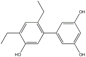 4',6'-Diethyl-1,1'-biphenyl-3,3',5-triol 结构式