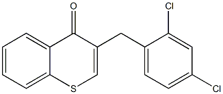 3-(2,4-Dichlorobenzyl)-4H-1-benzothiopyran-4-one 结构式