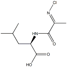 (2R)-2-[2-(Chloroimino)-1-oxopropylamino]-4-methylpentanoic acid 结构式