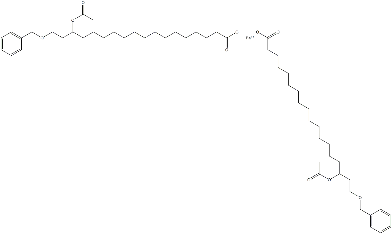 Bis(18-benzyloxy-16-acetyloxystearic acid)barium salt 结构式