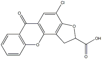 1,2-Dihydro-4-chloro-6-oxo-6H-furo[2,3-c]xanthene-2-carboxylic acid 结构式