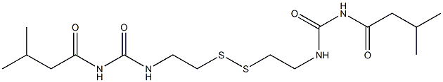 1,1'-[Dithiobis(2,1-ethanediyl)]bis(3-(3-methylbutyryl)urea) 结构式