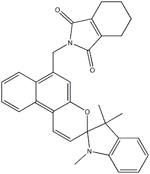 N-[[1',3',3'-Trimethylspiro[3H-naphtho[2,1-b]pyran-3,2'-indolin]-6-yl]methyl]-3,4,5,6-tetrahydrophthalimide 结构式