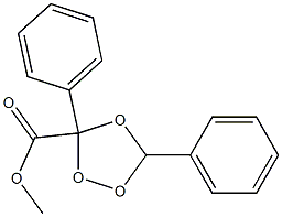 3,5-Diphenyl-1,2,4-trioxolane-3-carboxylic acid methyl ester 结构式