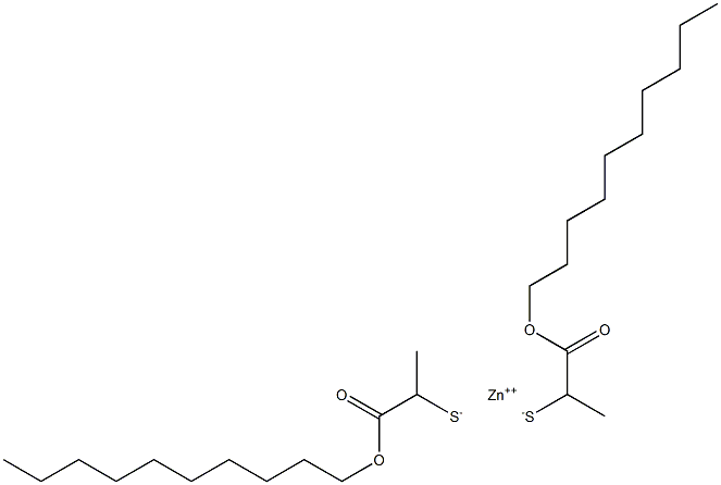 Zinc bis[1-(decyloxycarbonyl)ethanethiolate] 结构式