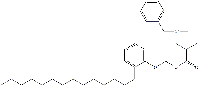 N,N-Dimethyl-N-benzyl-N-[2-[[(2-tetradecylphenyloxy)methyl]oxycarbonyl]propyl]aminium 结构式