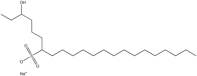 3-Hydroxydocosane-7-sulfonic acid sodium salt 结构式