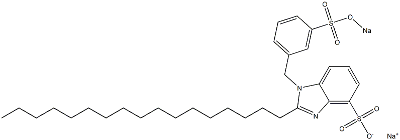 1-[3-(Sodiooxysulfonyl)benzyl]-2-heptadecyl-1H-benzimidazole-4-sulfonic acid sodium salt 结构式