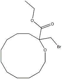 1-Bromomethyl-2-oxocyclododecanecarboxylic acid ethyl ester 结构式