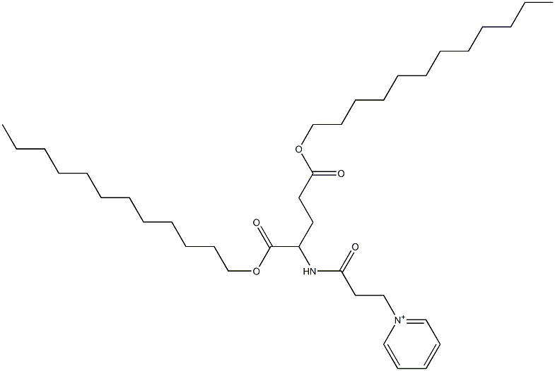 1-[3-[[1-[(Dodecyloxy)carbonyl]-4-(dodecyloxy)-4-oxobutyl]amino]-3-oxopropyl]pyridinium 结构式