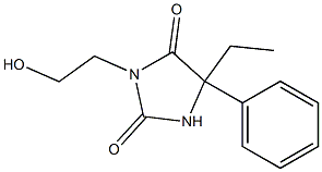 5-Ethyl-3-(2-hydroxyethyl)-5-phenylhydantoin 结构式