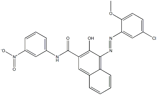 4-(5-Chloro-2-methoxyphenylazo)-3-hydroxy-N-(3-nitrophenyl)-2-naphthamide 结构式