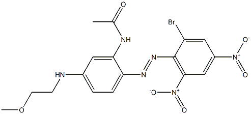 2'-(2-Bromo-4,6-dinitrophenylazo)-5'-(2-methoxyethylamino)acetanilide 结构式