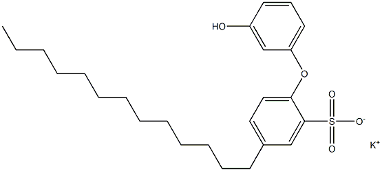 3'-Hydroxy-4-tridecyl[oxybisbenzene]-2-sulfonic acid potassium salt 结构式