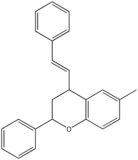 2-Phenyl-4-styryl-6-methylchroman 结构式