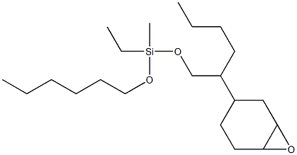 2-(3,4-Epoxycyclohexan-1-yl)ethylmethyldi(hexyloxy)silane 结构式