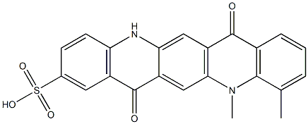 5,7,12,14-Tetrahydro-11,12-dimethyl-7,14-dioxoquino[2,3-b]acridine-2-sulfonic acid 结构式