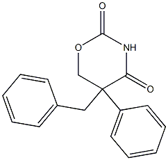 5,6-Dihydro-5-benzyl-5-phenyl-2H-1,3-oxazine-2,4(3H)-dione 结构式