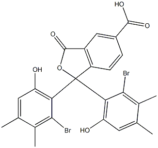 1,1-Bis(2-bromo-6-hydroxy-3,4-dimethylphenyl)-1,3-dihydro-3-oxoisobenzofuran-5-carboxylic acid 结构式