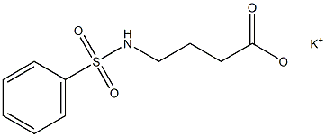 4-(Phenylsulfonylamino)butanoic acid potassium salt 结构式