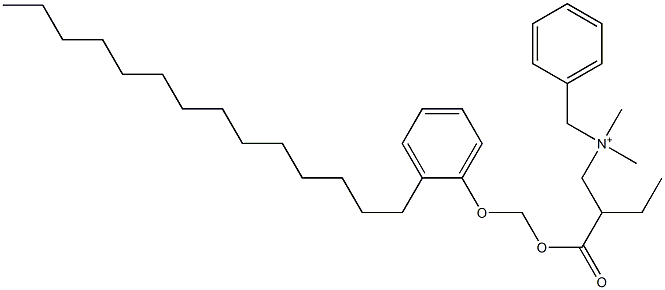 N,N-Dimethyl-N-benzyl-N-[2-[[(2-tetradecylphenyloxy)methyl]oxycarbonyl]butyl]aminium 结构式