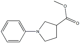 1-Phenylpyrrolidine-3-carboxylic acid methyl ester 结构式